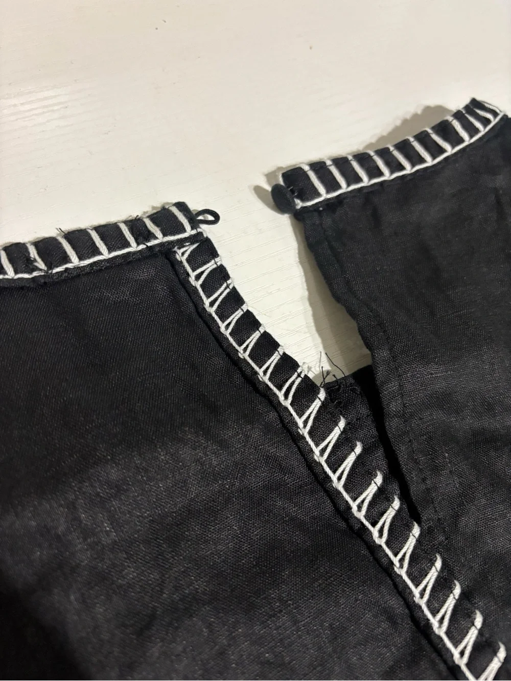Magaschoni Black with White Contrast Trim set completely new